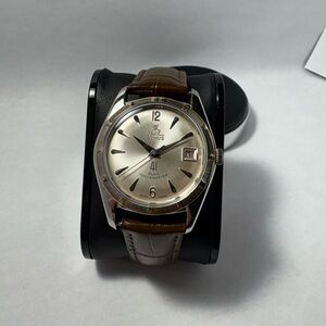 Rare VENUS Routemaster 41 Rubi Silver Dial with Brown Strap Watch